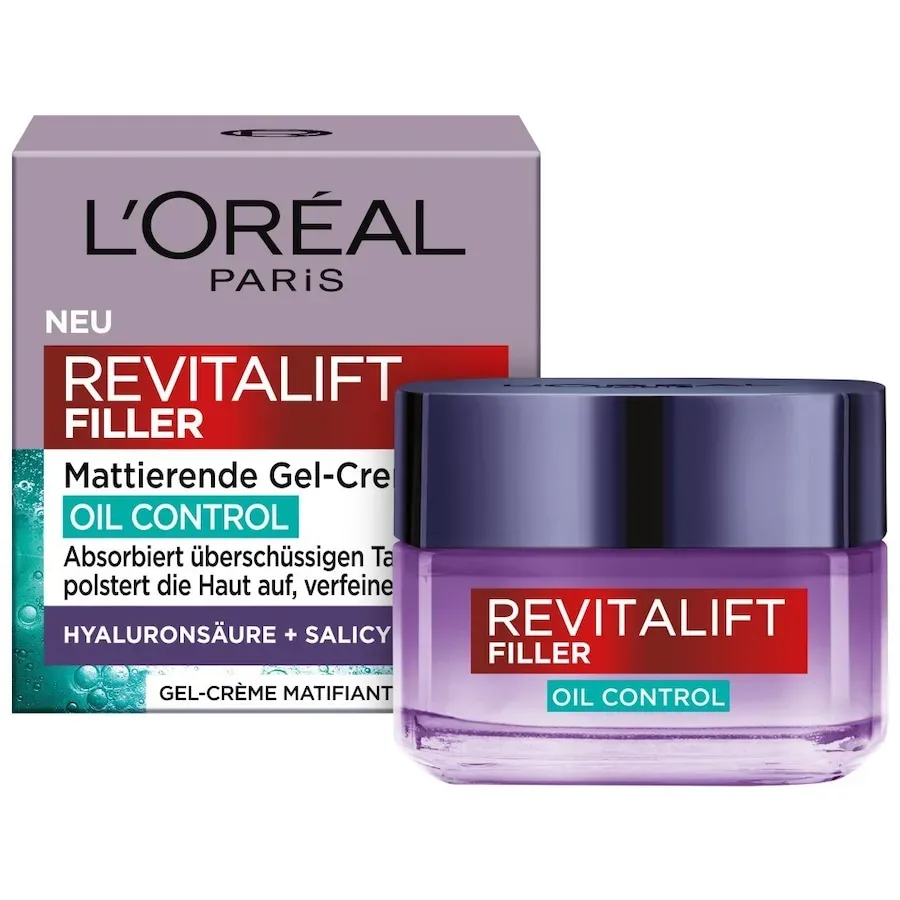 L'Oréal Paris - Revitalift Filler Mattierende Gel-Creme Oil Control, 50 ml