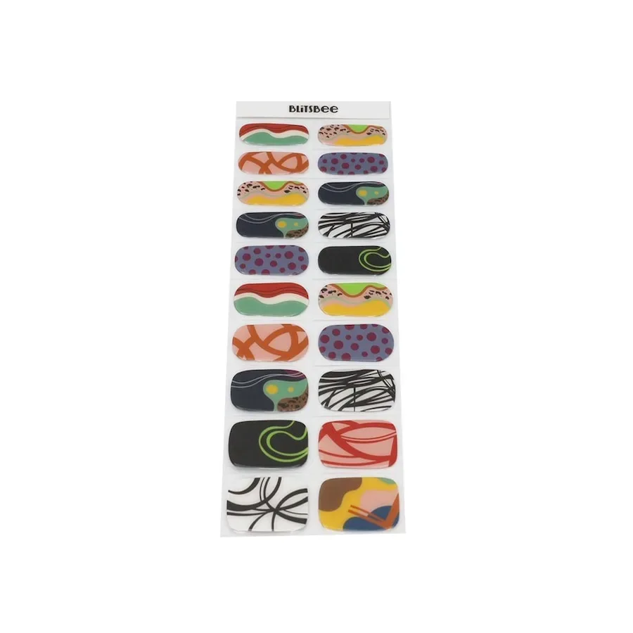 Blitsbee Gel Nail Sticker Funky Glow Nageldesign 1 ct 1 Stück