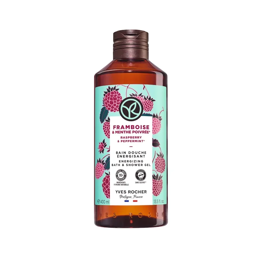 Yves Rocher Himbeere & Pfefferminze Duschbad Duschgel 400 ml