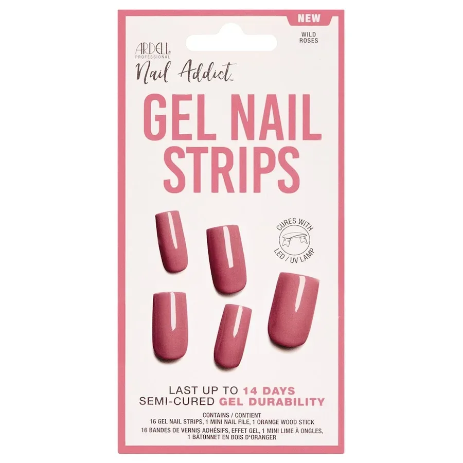 Ardell - Gel Nail Strips, Wild Rose, Set