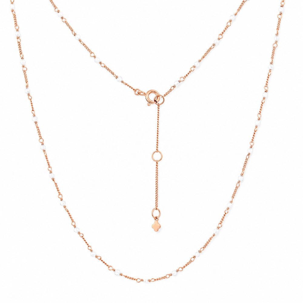Maja Emulto Halskette - Zirkonia facettiert rosegold - MEN-4128-CZ