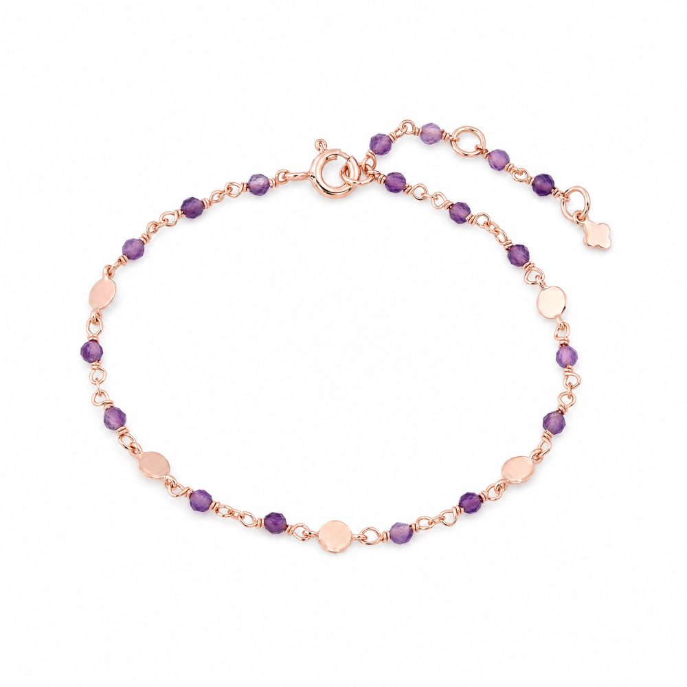 Maja Emulto Armband - Amethyst facettiert rosegold - MEB-2161-AB