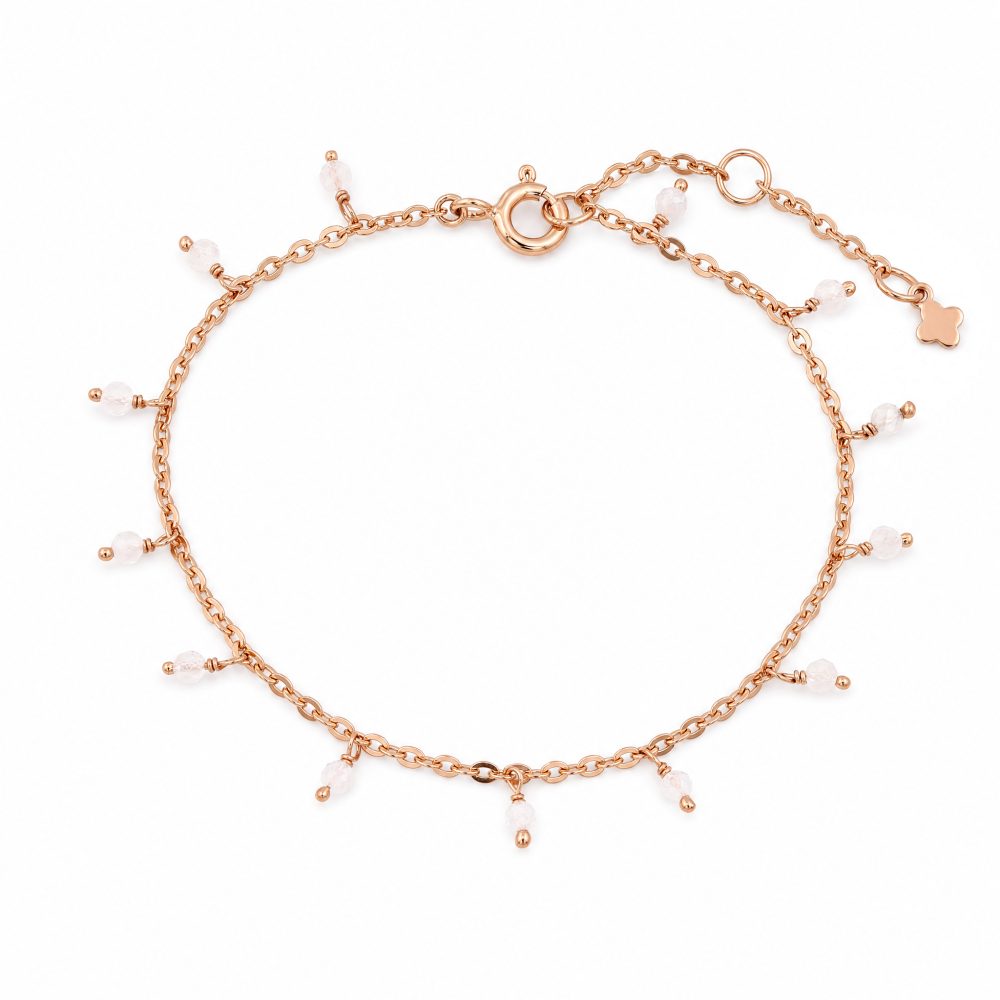 Maja Emulto Armband - Mondstein 925 Silber rosegold - MEB-2183-MR