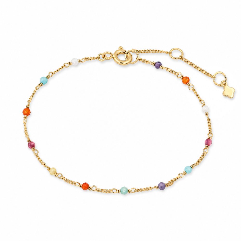 Maja Emulto Armband - bunt facettiert vergoldet - MEB-4128-MULTI CZ