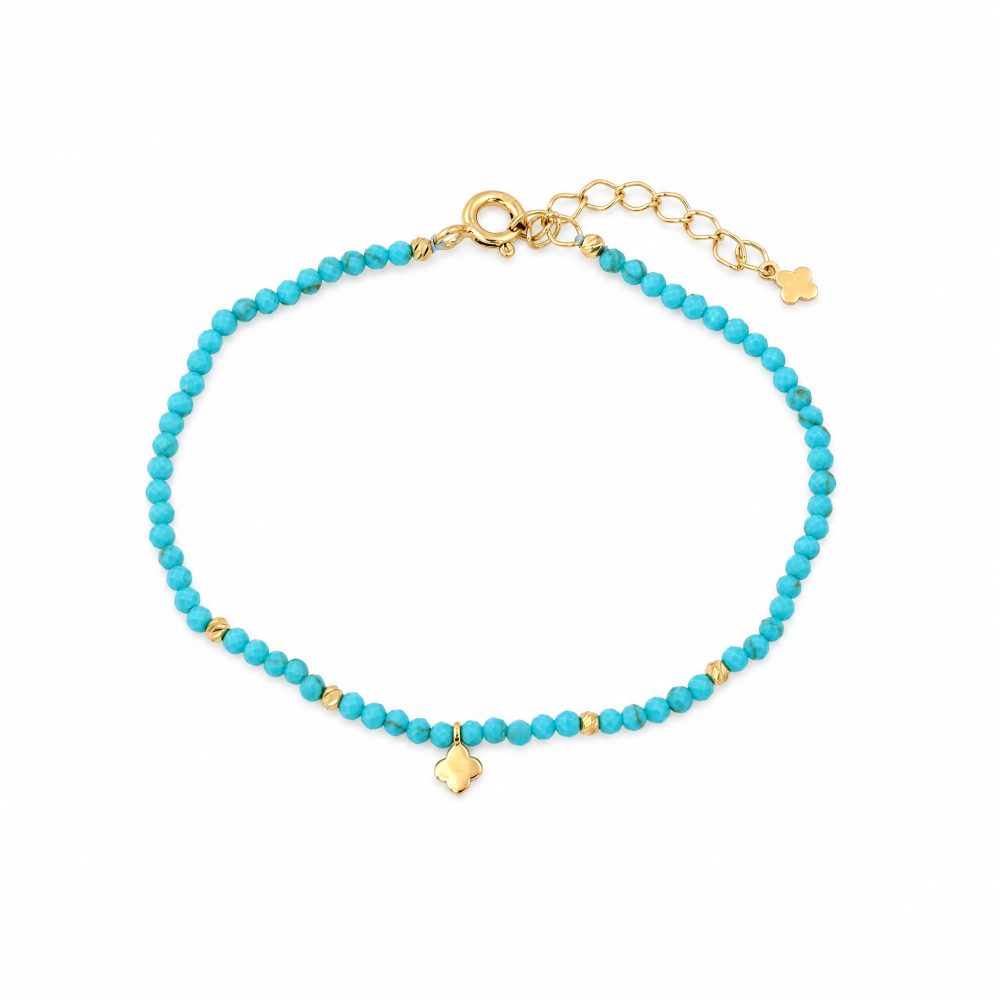Maja Emulto Armband - Türkis facettiert vergoldet - MEB-4132-TQS