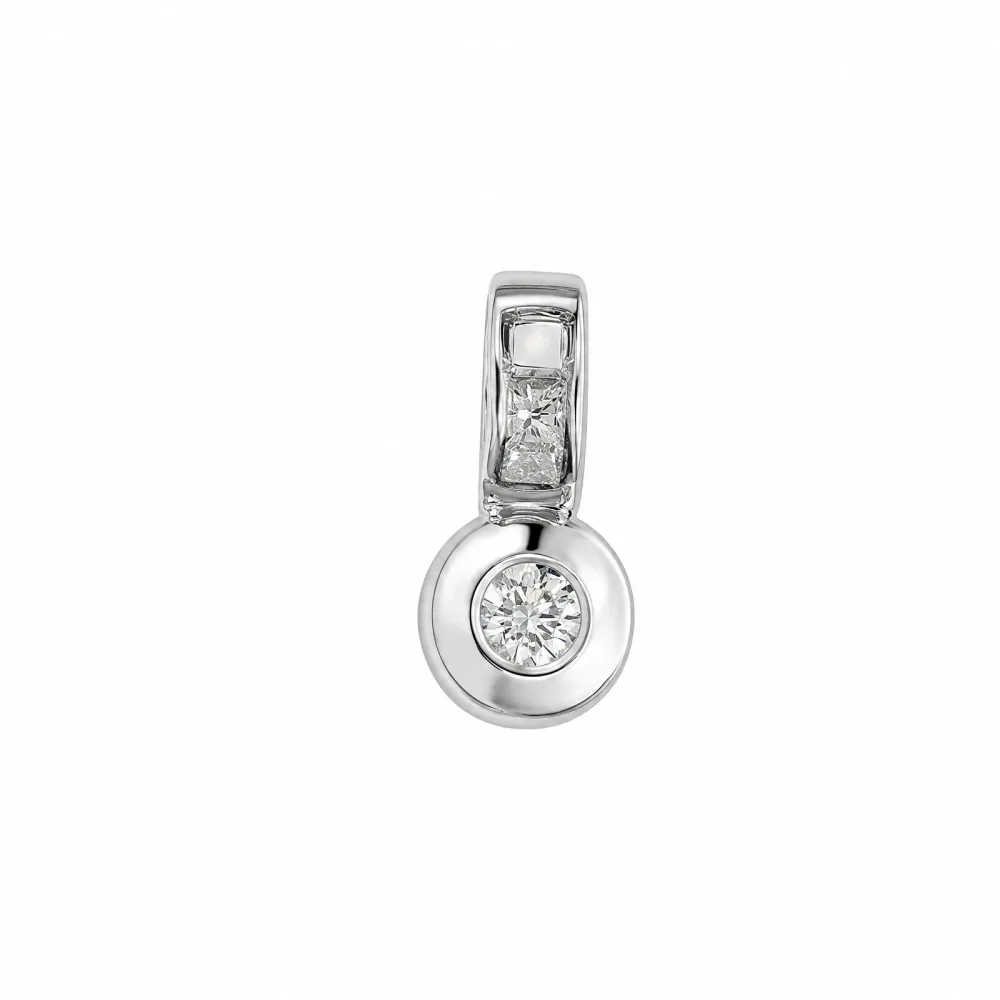 Stardiamant Anhänger - Stardiamant Anhänger 585 Gold weiß mit Diamant - OD5