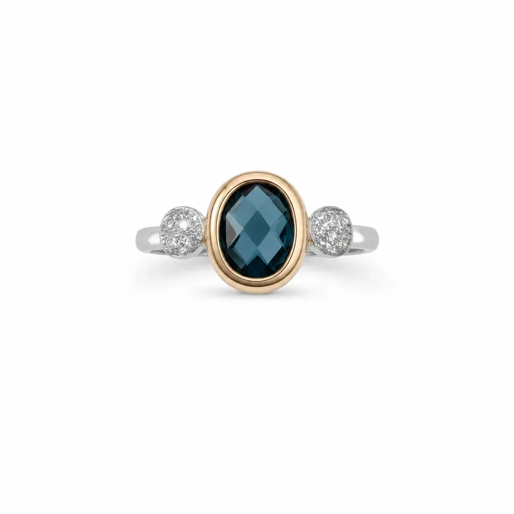 ELLA Juwelen Ring - ELLA Juwelen Ring 585 Gold Bicolor mit Brillant - AS1416/RW55