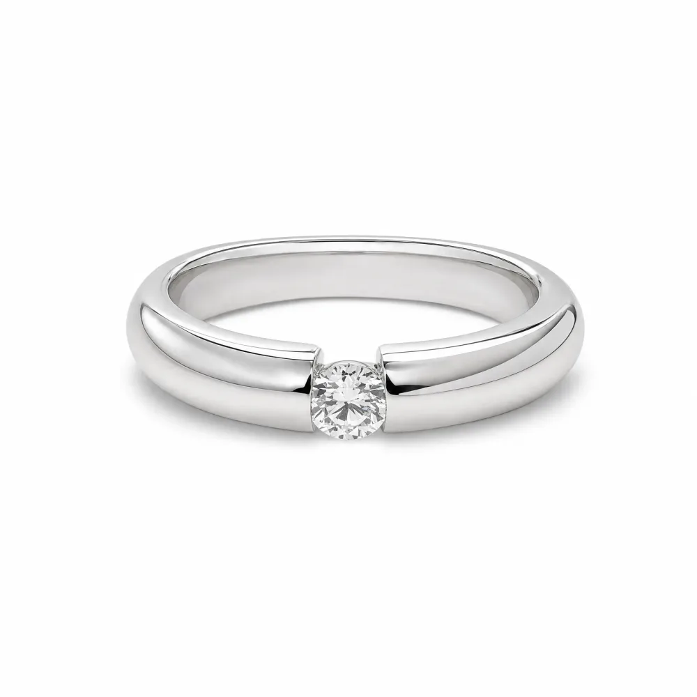 Capolavoro Ring - Capolavoro Ring 750 Gold weiß mit Diamant - RI8B02344.0.33TWSI