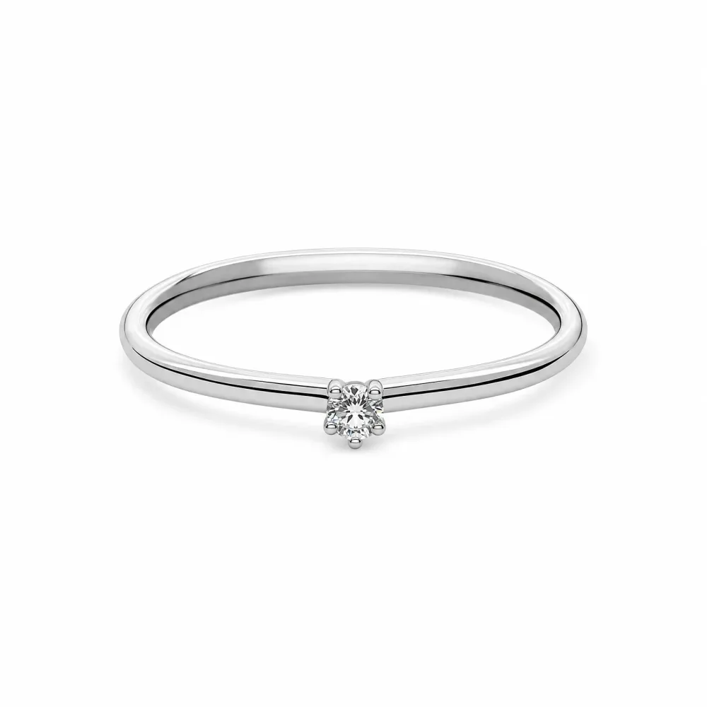 Capolavoro Ring - Capolavoro Ring 750 Gold Weiß mit Brillant - RI8B05060.0.05TW/VS