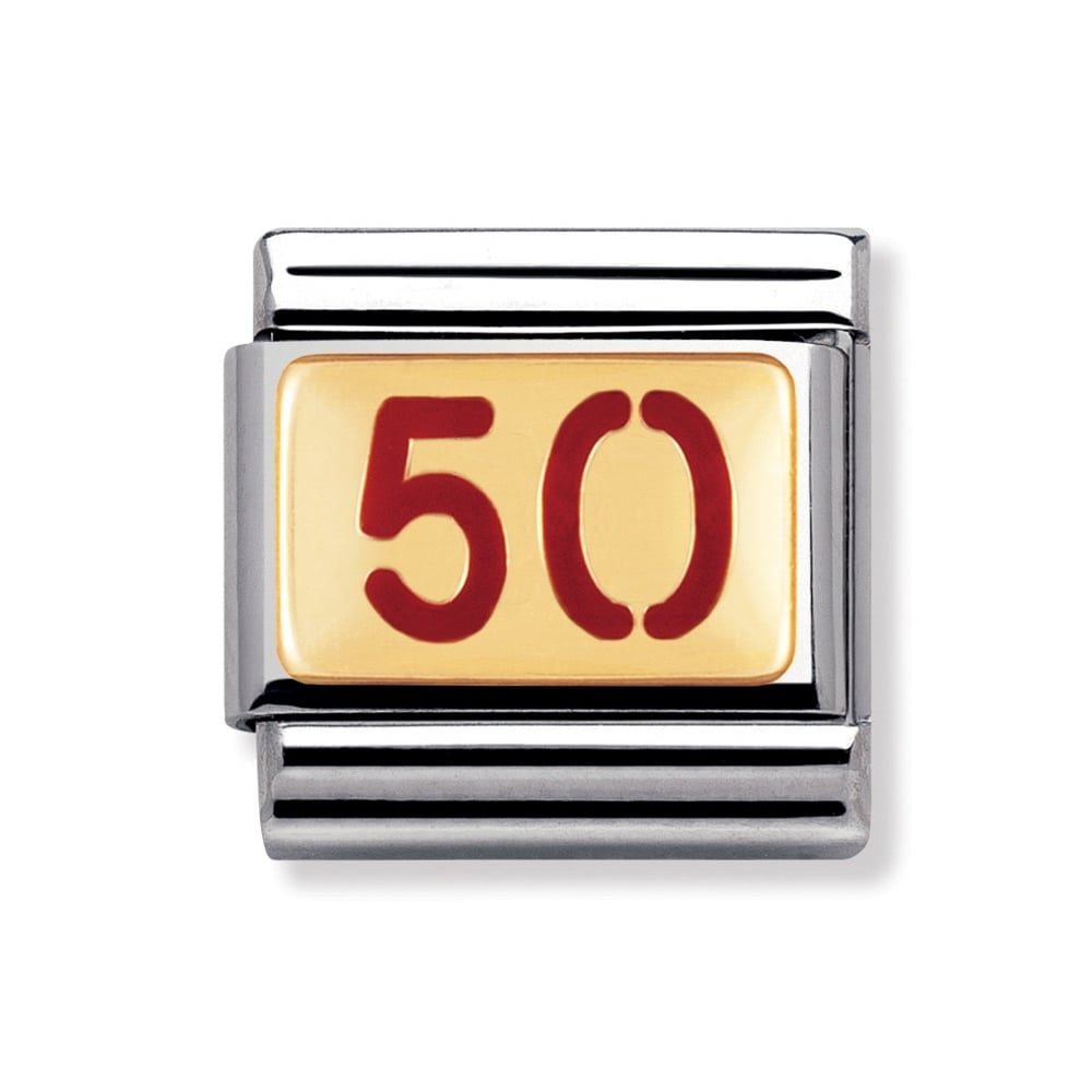 Nomination Classic - WRITINGS LIFE Edelstahl, Email und 18K-Gold (50)