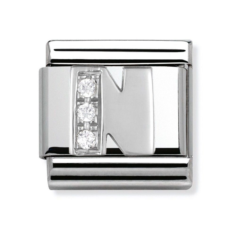 Nomination Classic - SilverShine Buchstabe N mit Zirkonia - 330301/14