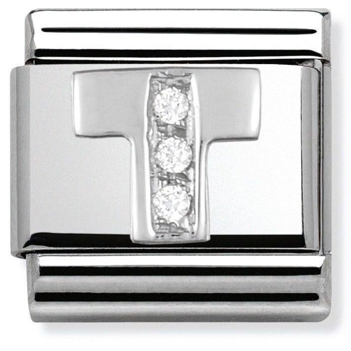 Nomination Classic - SilverShine Buchstabe T mit Zirkonia - 330301/20