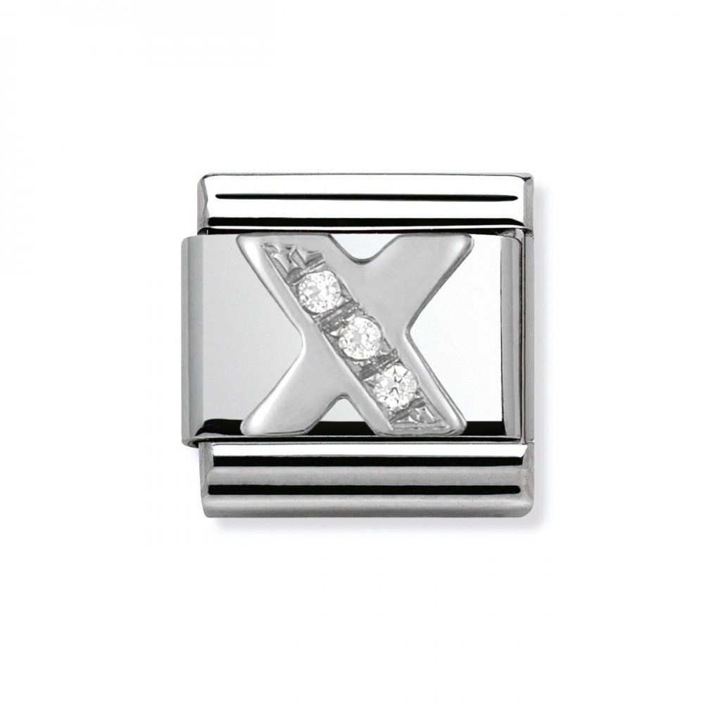 Nomination Classic - SilverShine Buchstabe X mit Zirkonia - 330301/24