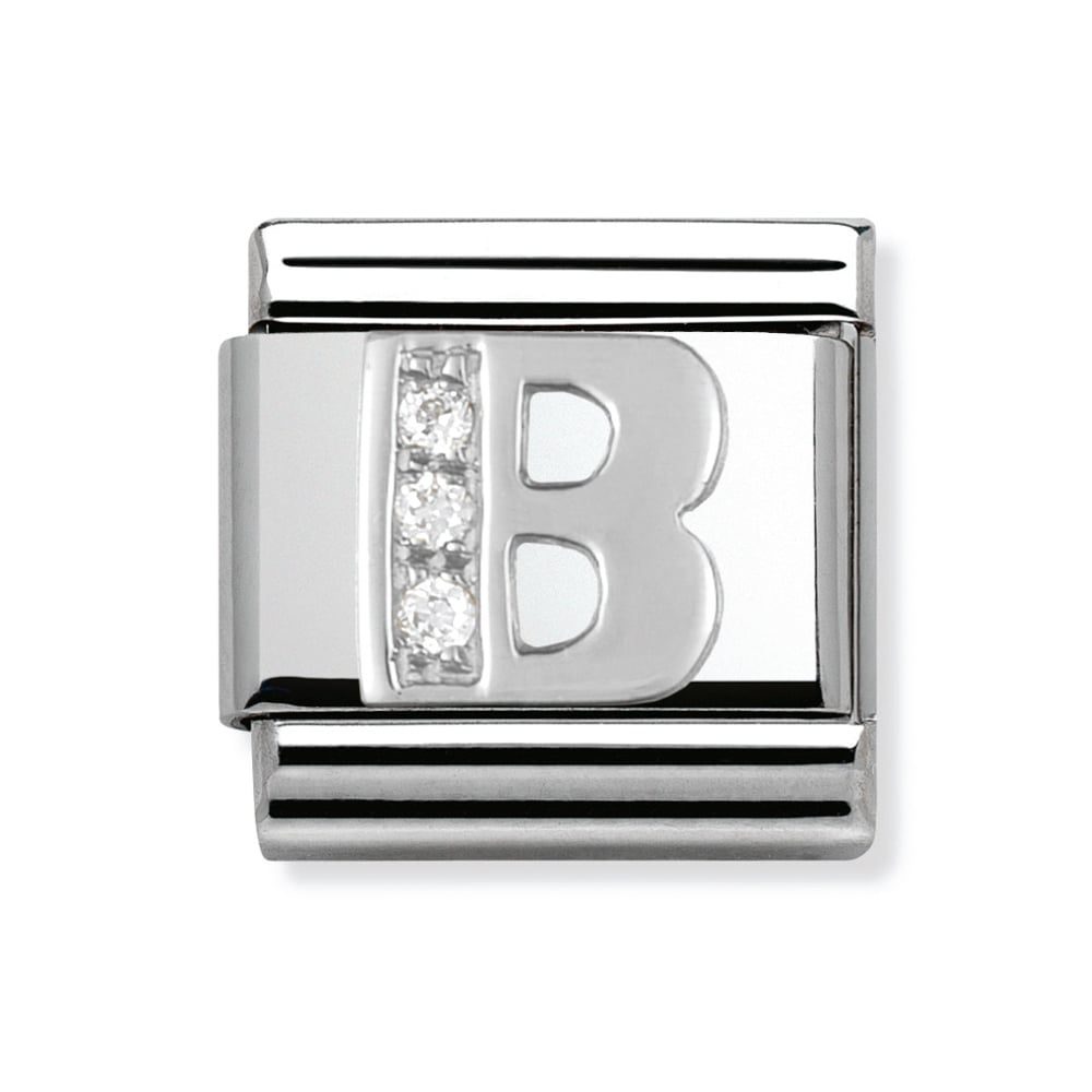 Nomination Classic - SilverShine Buchstabe B mit Zirkonia - 330301/02