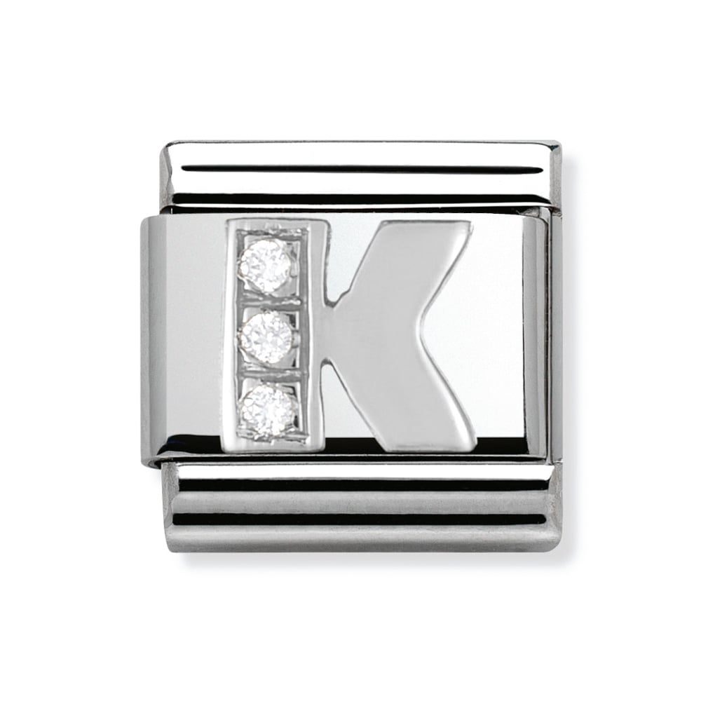 Nomination Classic - SilverShine Buchstabe K mit Zirkonia - 330301/11