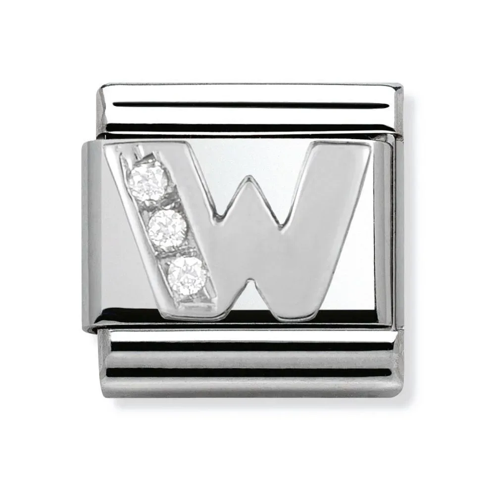 Nomination Classic - SilverShine Buchstabe W mit Zirkonia - 330301/23
