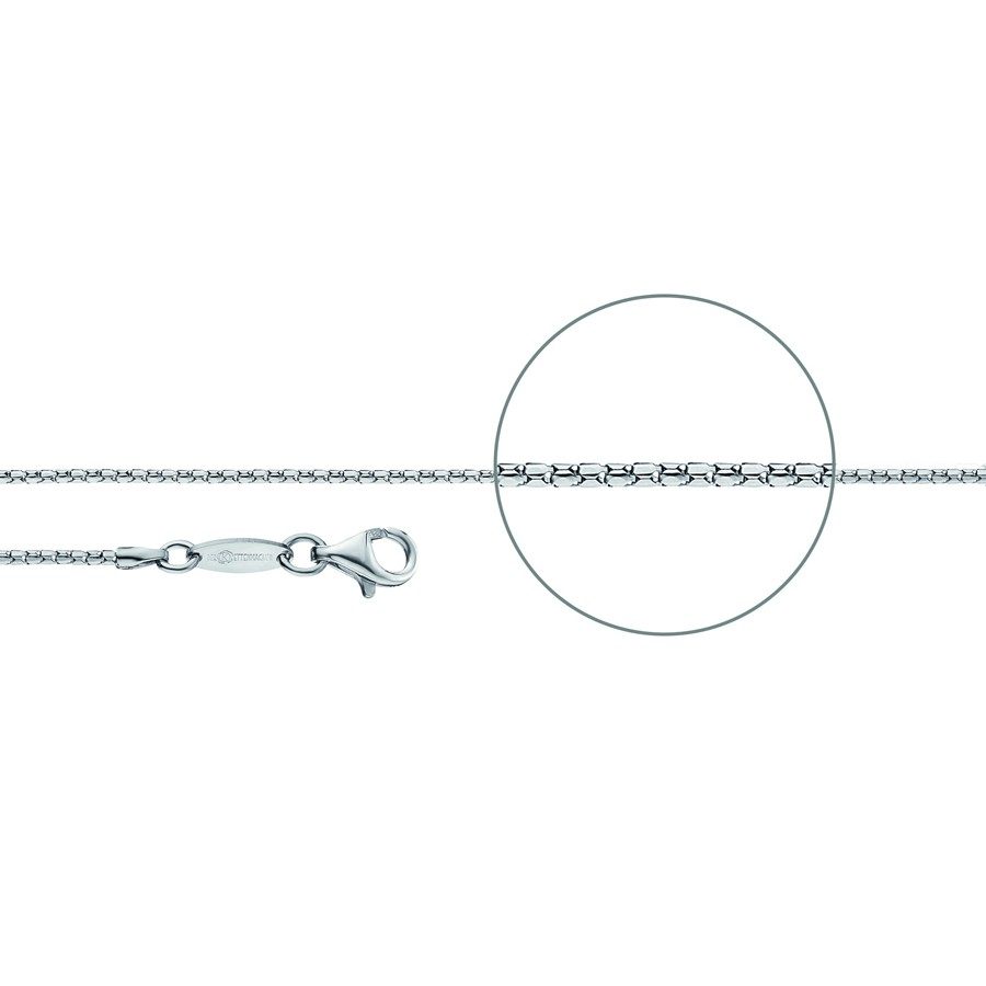 Der Kettenmacher Halskette - Koreanerkette Diamantiert Silber - C1S