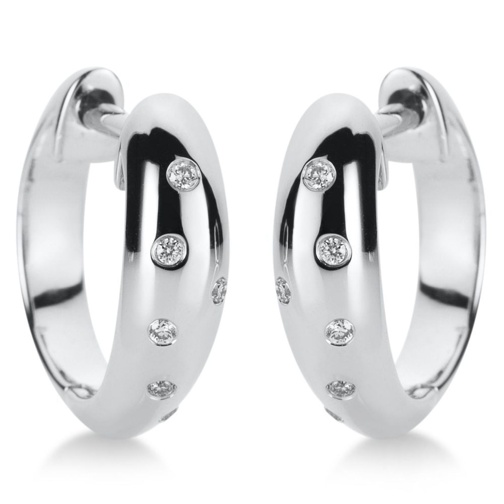 DiamondGroup Creolen - Brillant Weißgold 585 - c107-10022