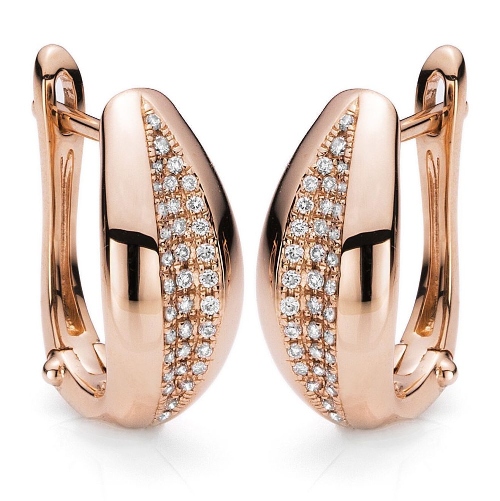 DiamondGroup Creolen - Brillant Rosegold 585 - c98-10191