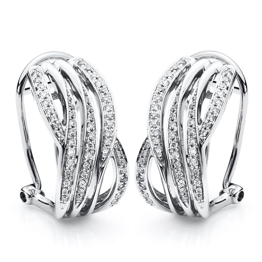 DiamondGroup Creolen - Brillant Weißgold 585 - c98-10200