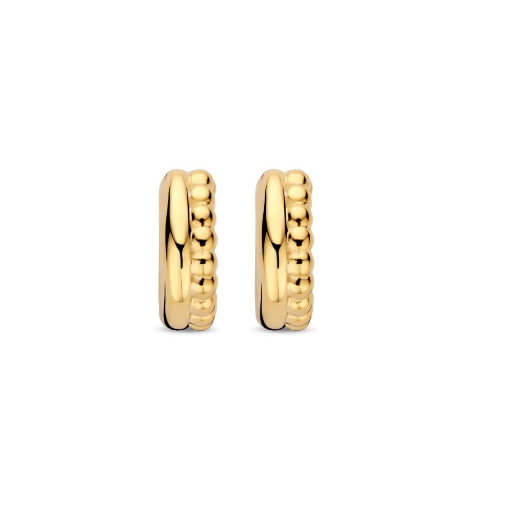 FJF JEWELLERY Creolen - Creole Classic Hoop Half-Ball - FJF0030047SYG