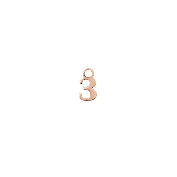 Maman et Sophie Charm für Ohrschmuck - Zahl 3 - conum3r