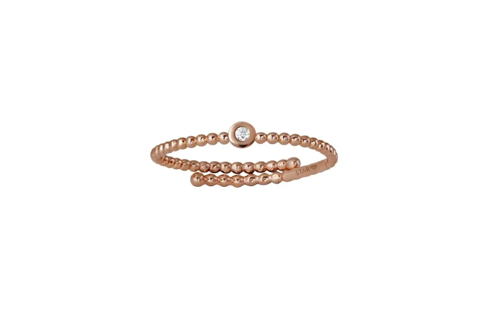 Stardiamant Ring - Brillant Roségold 585 - D6477/R