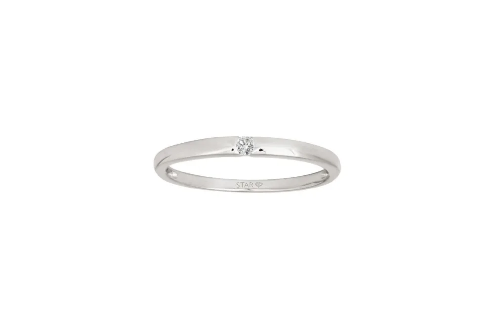 Stardiamant Ring - Brillant Weißgold 585 - D6401/W