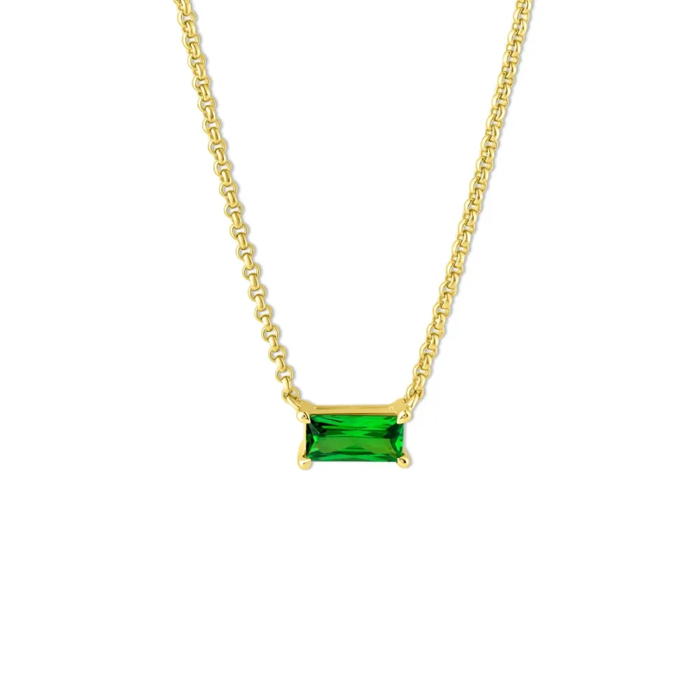 Maja Emulto Halskette - Green Elegance - EL00135.NE.YG.YW