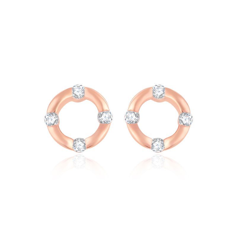 Best of Diamonds Ohrstecker - BRILLANT ROSEGOLD 585 - E214RG