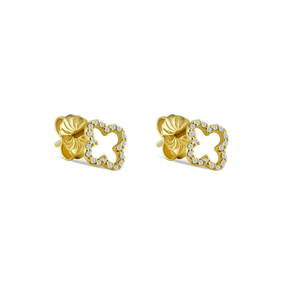 Maja Emulto Ohrstecker - Sparkle Clover - EL0009.ER.YG