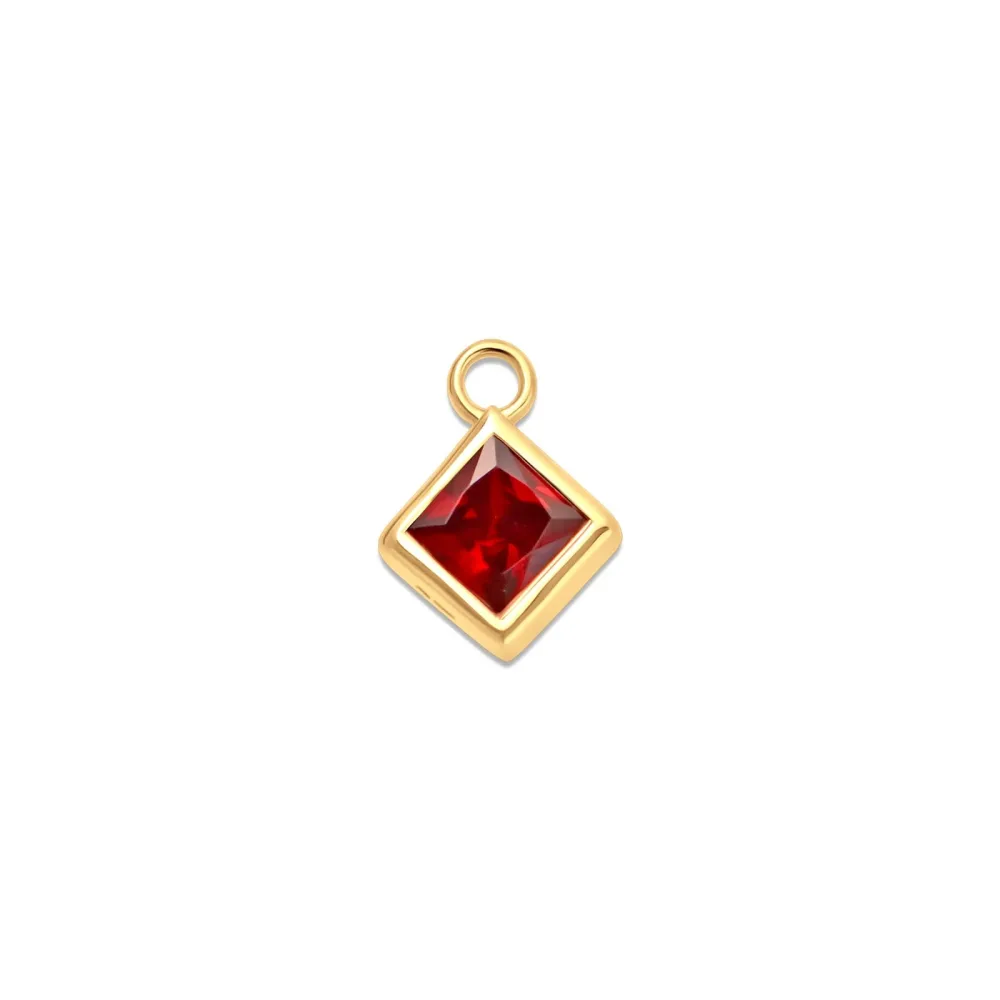 Maja Emulto Charm für Ohrschmuck - Rubino - EL00166.ER.YG.GN