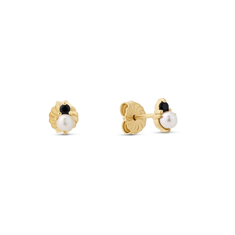Maja Emulto Ohrstecker - Noir Pearl - EL00371.ER.YG.BK