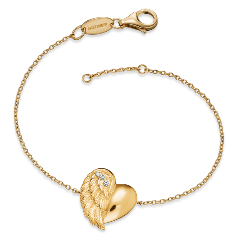 Engelsrufer Armband - Herzflügel - Gold plated - ERB-LILHEARTWING-G