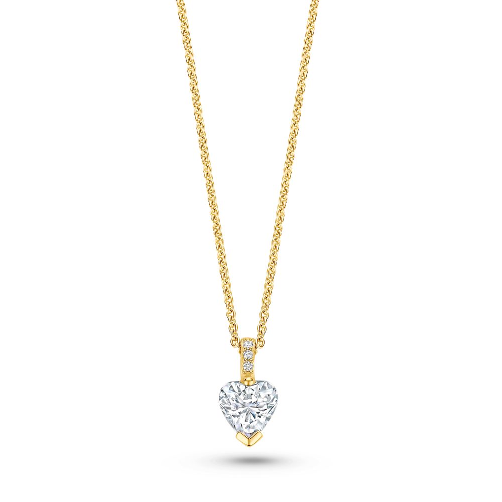 FJF JEWELLERY Halskette - Heart Solitair - FJF0010070YWH