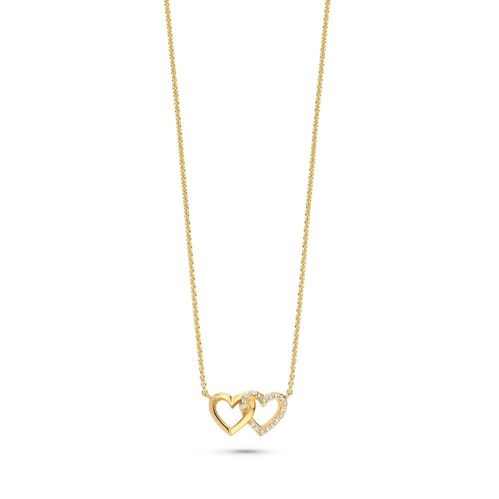 FJF JEWELLERY Halskette - Together Hearts - FJF0010103YWH
