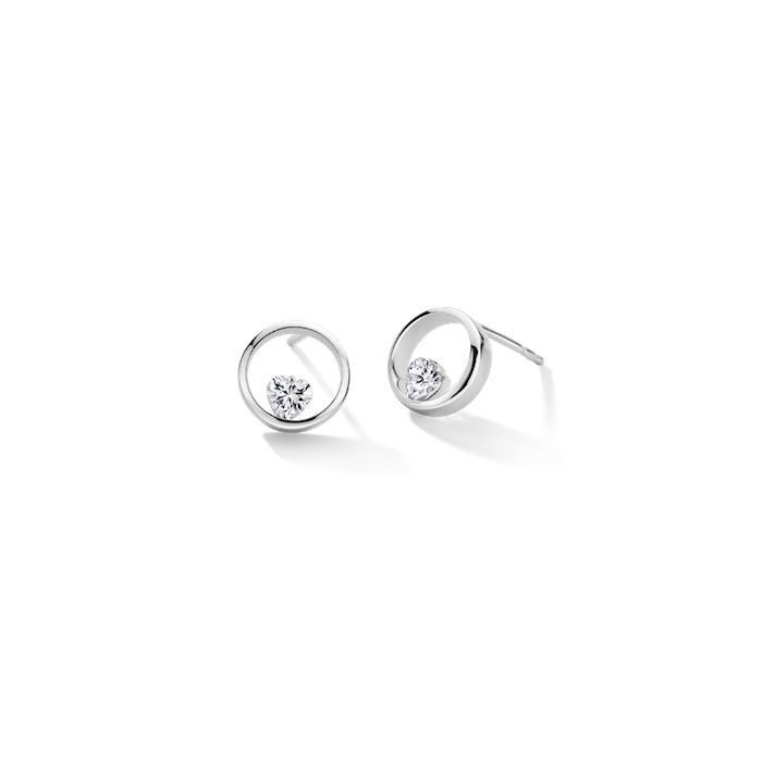 FJF JEWELLERY Ohrstecker - Herz Weiß - FJF0030007SWH