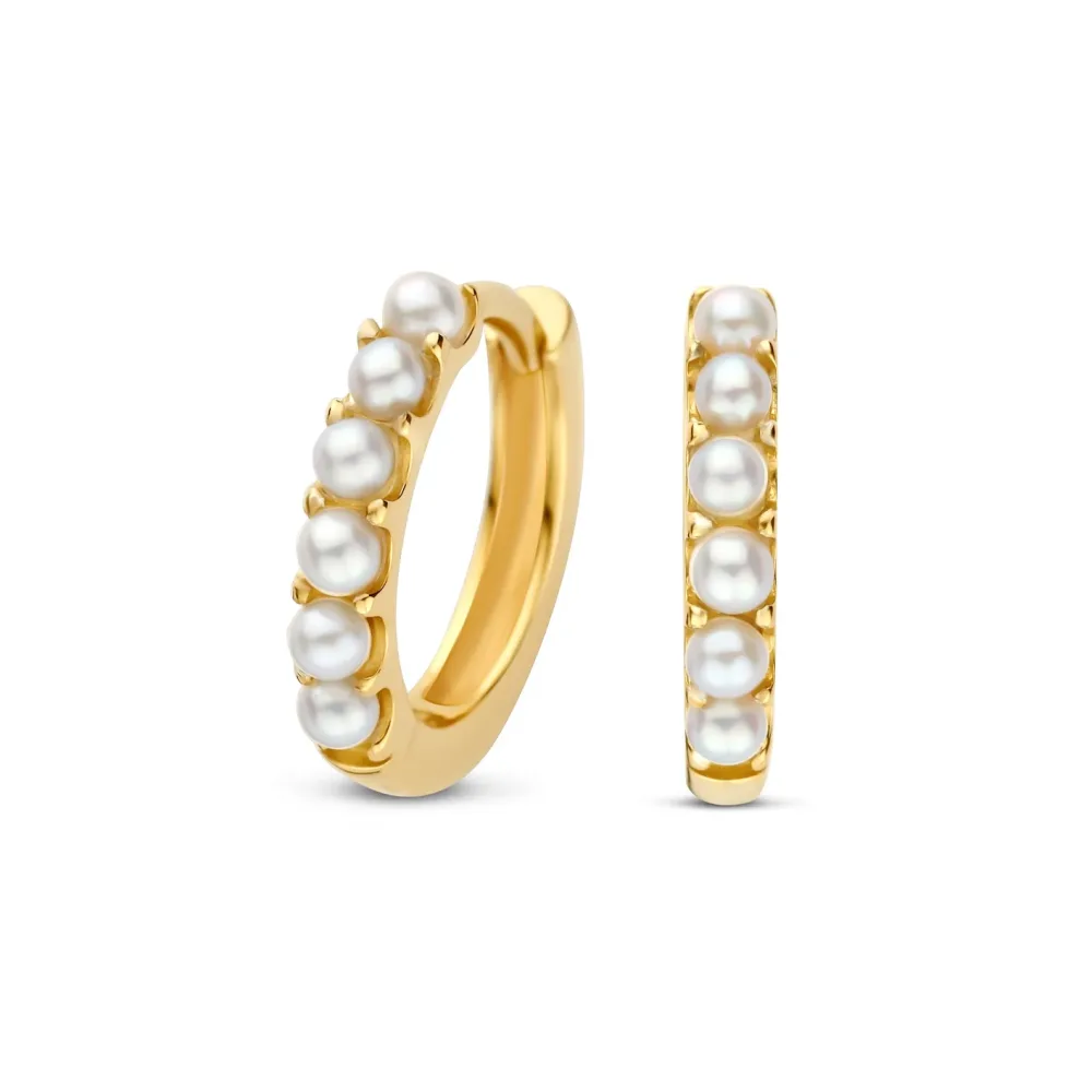 FJF JEWELLERY Creolen - Classic Pearl - FJF0030096YPW