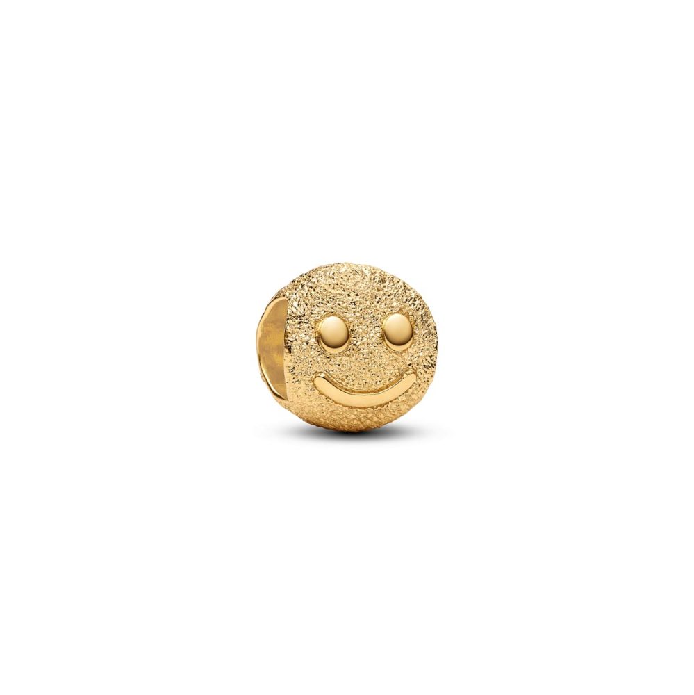 Pandora Charm - Strukturiertes Glückliches Gesicht Mini-Charm - 764526C00