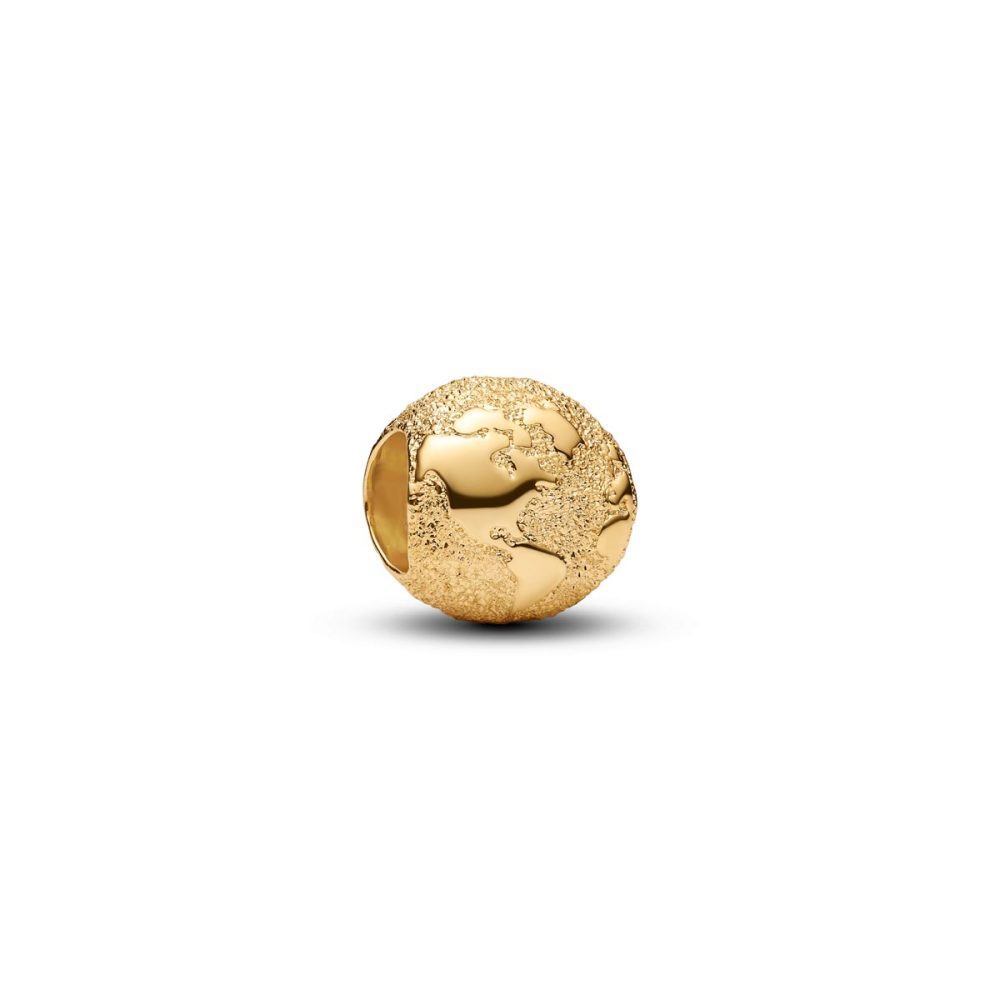 Pandora Charm - Strukturierter Globus Mini-Charm - 764529C00