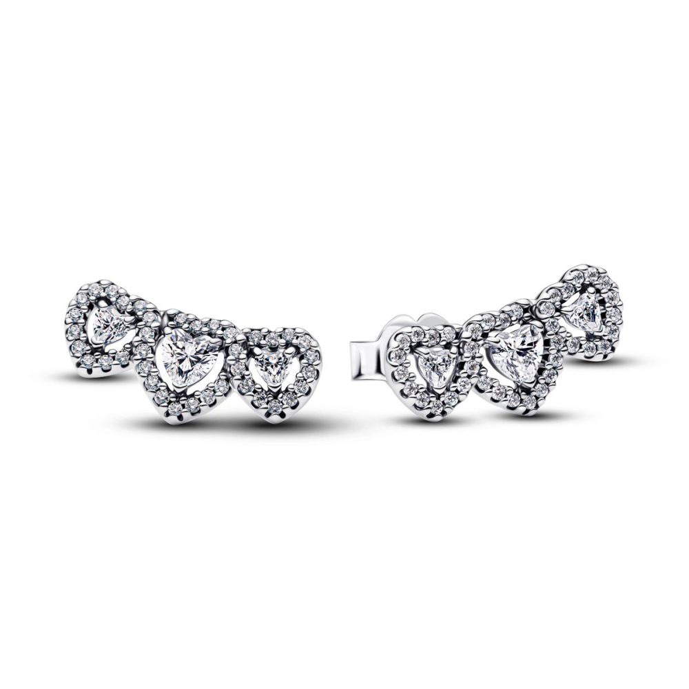 Pandora Ohrstecker - Triple heart - 294411C01