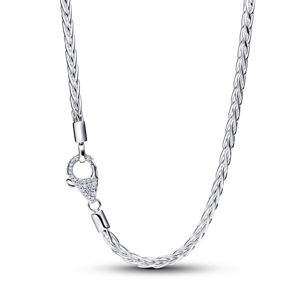 Pandora Halskette - Fuchsschwanz-Charm-Halskette mit Pavé-Verschluss - 394463C01-45
