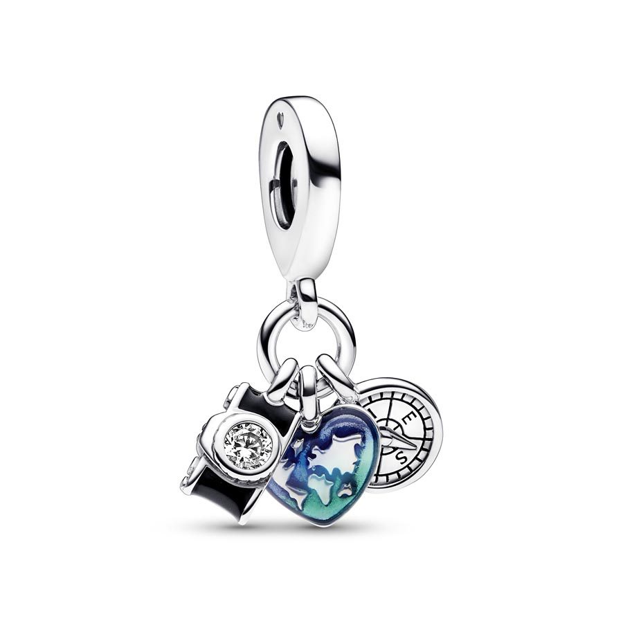 Pandora Charm - Camera, heart and compass - 792703C01