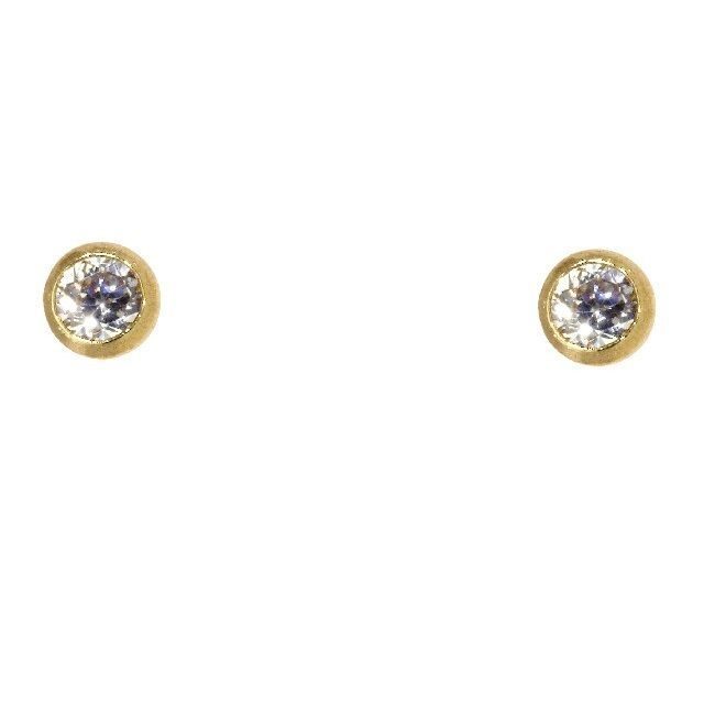 Schneider Basic Ohrstecker - Gold ? Kegel mit Zirkon klein ? ZS15