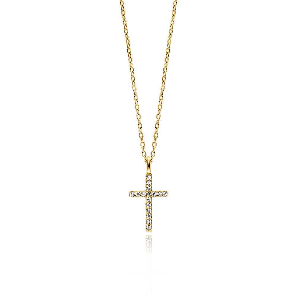 Julie Julsen Halskette - SPARKLING CROSS KIDS - JJKNE33856-G