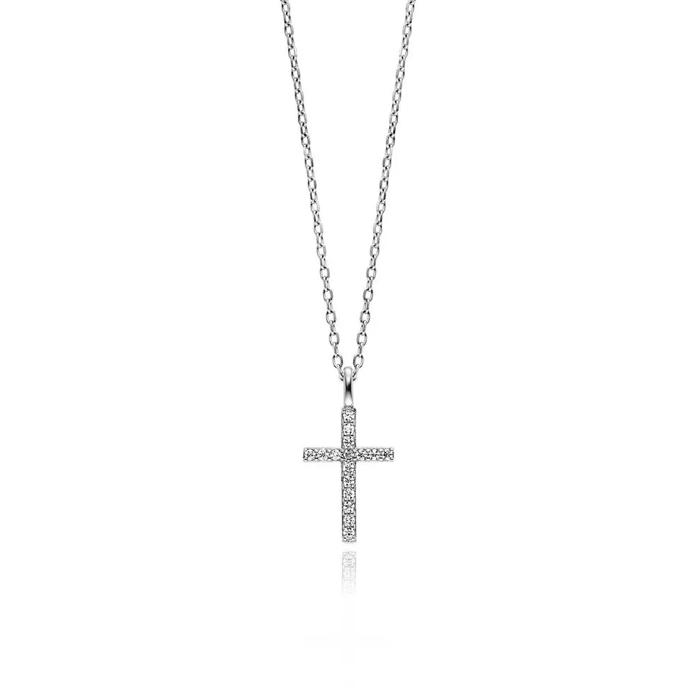 Julie Julsen Halskette - SPARKLING CROSS KIDS - JJKNE33856-S