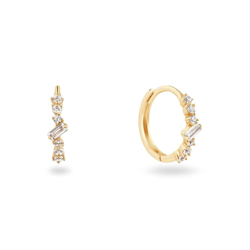 Jackie Creolen - Clifton White Topaz Hoops - JKE26.640