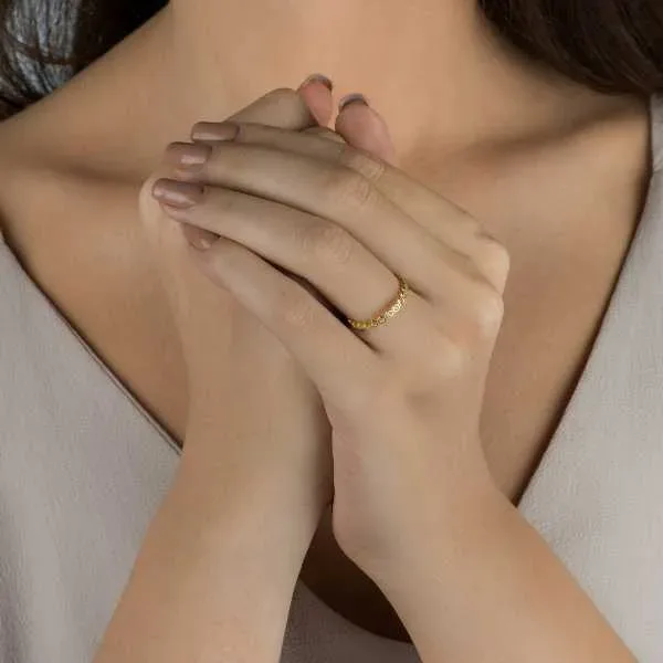 Kurshuni Ring - Honey Comb - KR878-6-AU