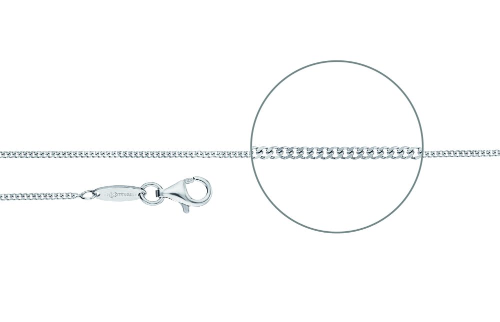 Der Kettenmacher Halskette - Panzerkette Diamantiert Silber - P1-36-38S