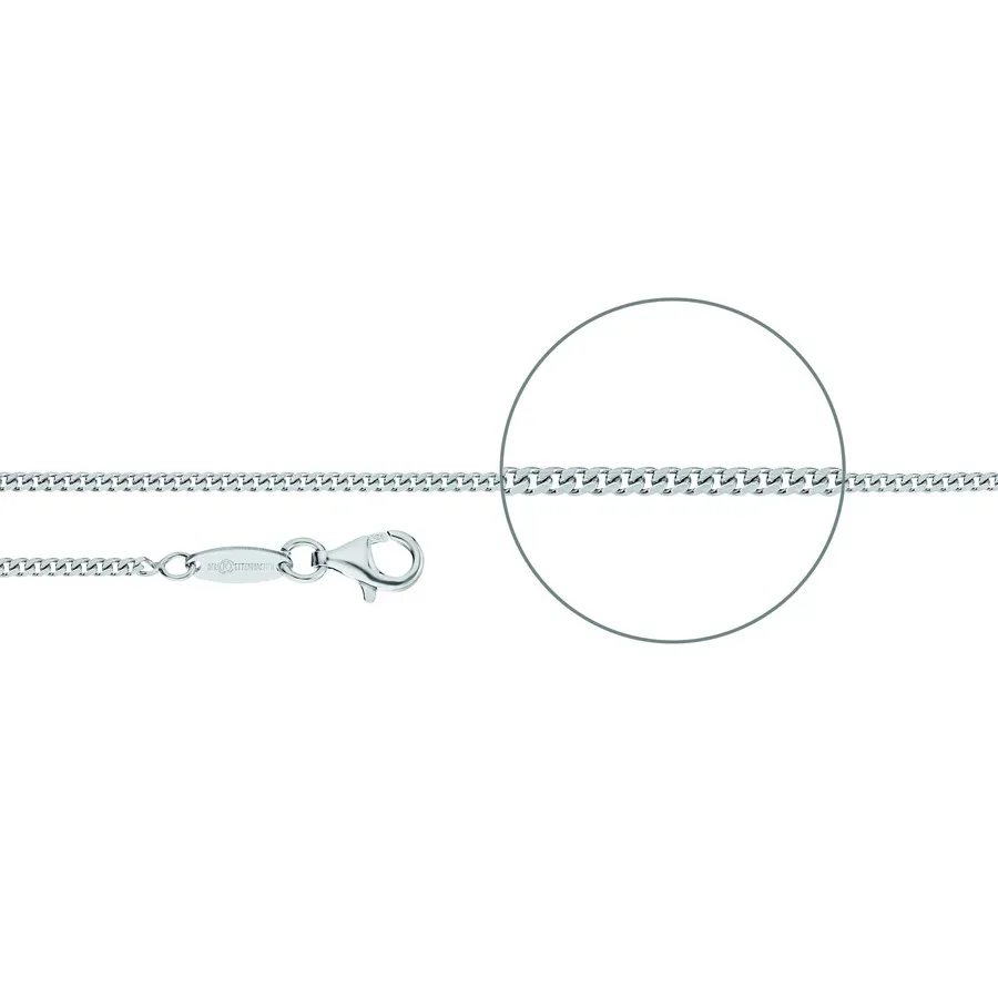 Der Kettenmacher Halskette - Panzerkette Diamantiert Silber - P2-40S